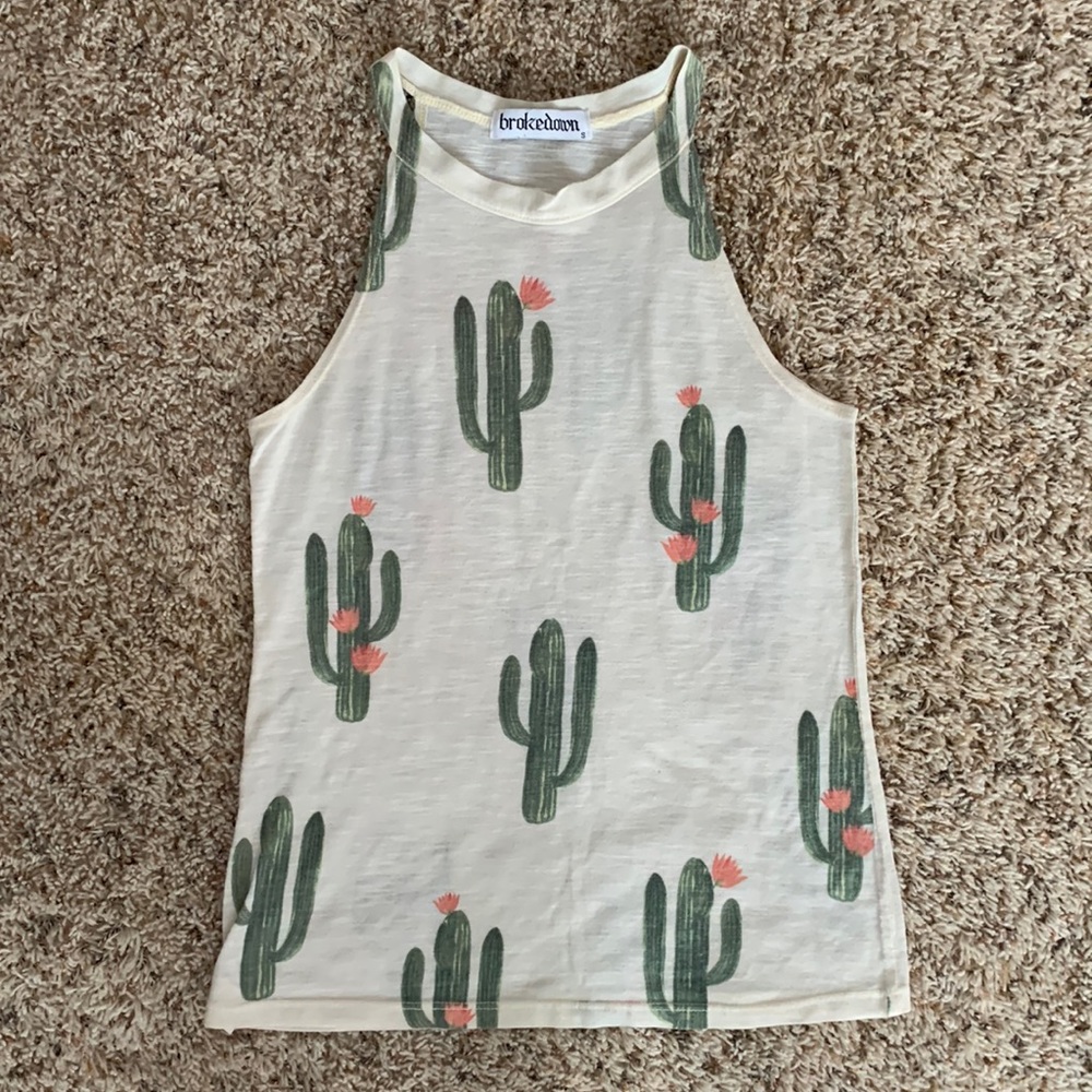 Brokedown Clothing Cactus Tank, Small Small, Gently Worn